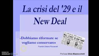 La crisi del 29 e il New Deal [upl. by Aicaca]