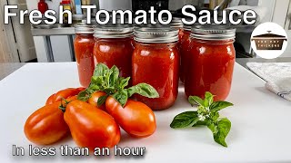 How to make Tomato Sauce from tomatoes  Quick Italian Tomato Passata Sauce [upl. by Annie]