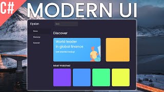 WPF C Professional Modern Flat UI Tutorial [upl. by Ryann]