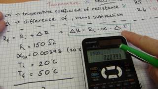 Temperature vs Electrical Resistance calculations [upl. by Gonta997]