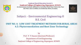 45 Phytoremediation and Root Zone Technology [upl. by Hedvige]