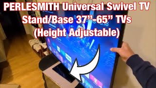 PERLESMITH Universal Swivel TV Stand  Base  Table Top TV Stand for 3765 inch Height Adjustable [upl. by Antonio]