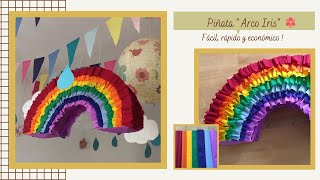 Piñata Arco iris  DIY Regenbogen Piñata [upl. by Rhee]