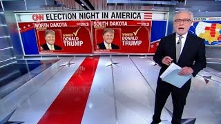 CNN 9p ET projection Trump wins 7 states Clinton 1 [upl. by Yerocal]