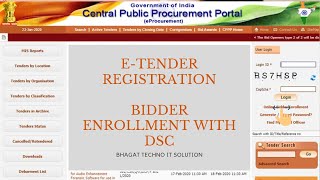 ETENDER REGISTRATION BIDDER ENROLLMENT WITH DIGITAL SIGNATURE [upl. by Otreblada481]