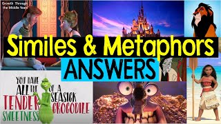 Similes and Metaphors in Disney Songs ANSWERS [upl. by Stu]