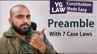 Preamble of Indian Constitution  Explained with case laws  Preamble part of Constitution [upl. by Amend]