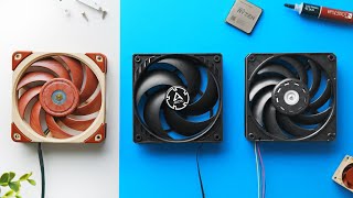 Noctua vs Arctic Nidec  Ultimate 120mm Fan Rematch [upl. by Ahsratan]