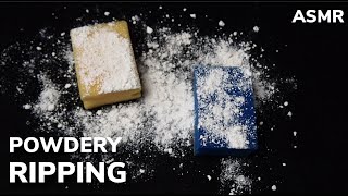 Powdery ripping sponges ASMR [upl. by Aynotal]