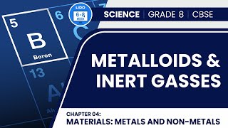 Metalloids and Inert Gasses  Materials – Metals and NonMetals  Class 8 Chemistry Chapter 4 [upl. by Nimajneb]