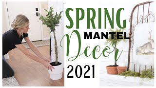 DIY Mantel Decorations  Spring Mantel 2021  DIY Topiary Trees  Vintage Garden Theme [upl. by Yodlem]