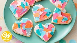 Valentines Day Candy Confetti Sugar Cookies  Wilton [upl. by Damara]