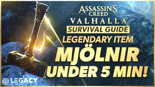 How To Find Mjolnir  Legendary Weapon  Assassins Creed Valhalla Survival Guide [upl. by Lindgren]