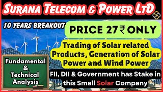 Surana Telecom amp Power Target10XFundamental amp Technical Analysis Surana telecom share latest news [upl. by Ammann]