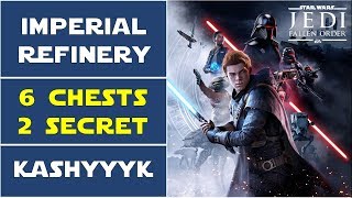 Kashyyyk Imperial Refinery  All Chests and Secrets Locations  Star Wars Jedi Fallen Order [upl. by Hanikas]