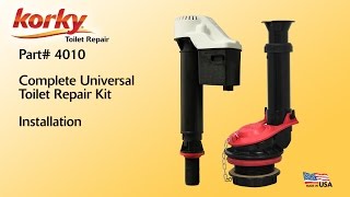 How to install a Complete Universal Toilet Repair Kit Install by Korky [upl. by Adolphe]