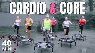 40 MIN Trampoline CARDIO Workout  JUMPSPORT Rebounder  Strength  Core [upl. by Abner]