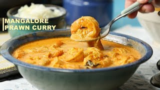 Mangalore Prawn Curry Recipe  Spicy Indian Prawn Curry  Mangalorean Prawns Recipe [upl. by Attenohs]