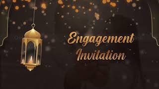 Muslim Islamic Engagement Invitation video  Classy engagement Invitation  Insha amp Imran [upl. by Nicki]