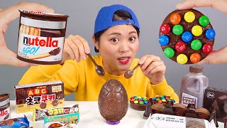 Mukbang Chocolate Dessert Macaron Cookie Cake DONA [upl. by Eustache]