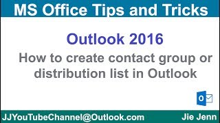 How to create a contact group distribution list in Outlook  Outlook Tutorial [upl. by Inna842]