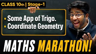 Class 10th Maths Maha Marathon  Some App of Trigonometry amp Coord Geometry 🔥  Shobhit Nirwan [upl. by Kaiser881]