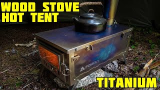 Hot Tent Stove  Pomoly T1 Titanium Wood Stove [upl. by Vonnie]