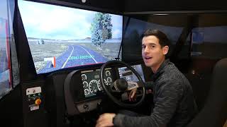 CDL Road Training in our Simulator  Winsor Driving School [upl. by Aydin]