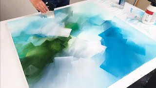 5 Abstract Acrylic Paintings WOW  Easy Painting Techniques [upl. by Schreibe827]