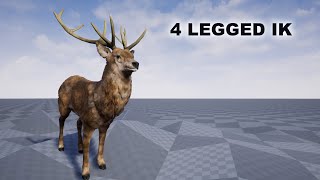 Unreal 4 Legged Characters and IK Foot Placement [upl. by Ayad]