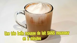 Café au lait mousseux SANS machine 🤩👍 [upl. by Ttreve]