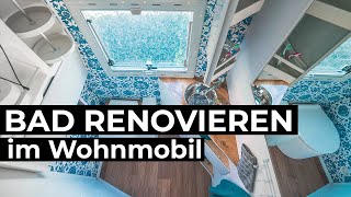 Bad renovieren im Wohnmobil für unter 200 EUR [upl. by Ellened]