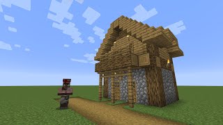 How to build a Minecraft Village Library 1 114 plains [upl. by Amby]