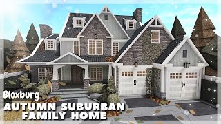 BLOXBURG Autumn Suburban Family Home Speedbuild  Roblox House Build [upl. by Inail]