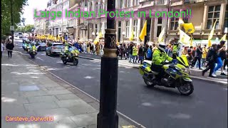 Peaceful Indian and Kazakhstan protest Im London [upl. by Aseuqram]