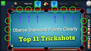 Top 11 Trickshots With Fanatic Cue  8 Ball Pool [upl. by Laenahtan]