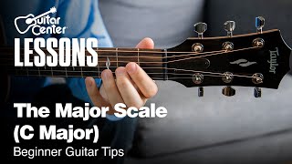 How to Play the Major Scale C Major  Beginner Guitar Tips [upl. by Narton]