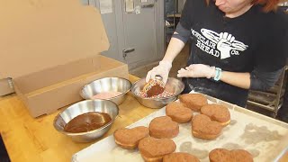 Baker Makes Fresh Doughnuts for Furloughed Workers [upl. by Earleen82]