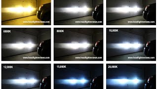 HID Kit Color Comparison Video Footage 3000K vs 6000K vs 8000K [upl. by Patin]