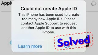 Fix Could not create Apple ID This iPhone has been used to create too many new Apple IDs [upl. by Edea314]