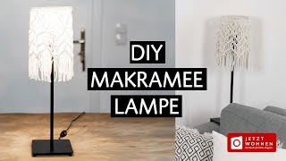 DIY Makramee Lampe basteln  Upcycling  jetztwohnen [upl. by Rodenhouse]