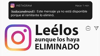 Como RECUPERAR MENSAJES ELIMINADOS de instagram 📸😎 [upl. by Lehar]