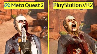 Arizona Sunshine Remake Meta Quest 2 vs PSVR2 Graphics Comparison [upl. by Ludovick]