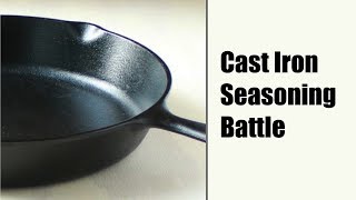 Seasoning Cast Iron Flaxseed vs Old School methods [upl. by Liban30]