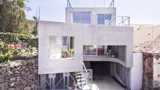 ThreeStory Concrete House on Sloping Lot Idea [upl. by Urial620]