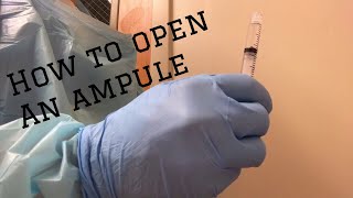 Ampoule Tutorial  How to open a glass ampule [upl. by Ahsyat706]