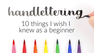 Beginner Hand Lettering Tutorial  10 Things I Wish I Knew As A Beginner  Learn How To Hand Letter [upl. by Aicatsal893]