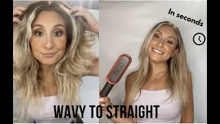 Testing out the TYMO RING PLUS Hair Straightening Brush do you need this [upl. by Yrrag]