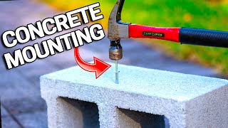 How to Fasten to Concrete  EASY WAY  WallsFloorsBlock [upl. by Einnor]