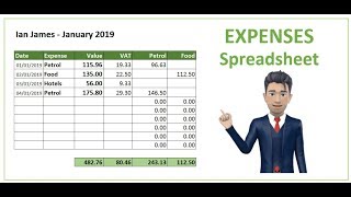 Expenses in Excel  Tutorial  Create it in just 12 minutes [upl. by Diehl]